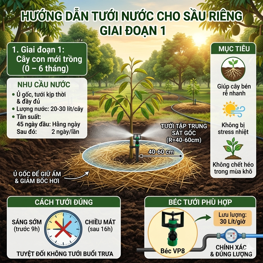 ky thuat tuoi sau rieng tung giai doan